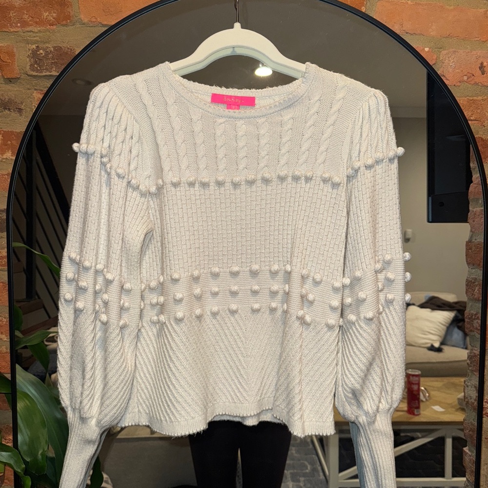 Lilly Pulitzer White Textured Sweater